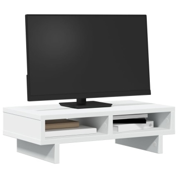 Suport de monitor, alb, 50x27x15 cm, lemn compozit - Img 3