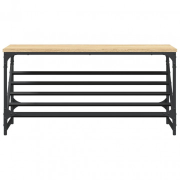 Suport de pantofi, stejar sonoma, 90x30x45 cm, lemn prelucrat - Img 4