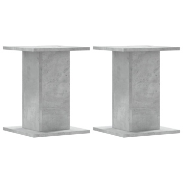 Suport de plante, 2 buc., gri beton, 30x30x40 cm lemn prelucrat - Img 2