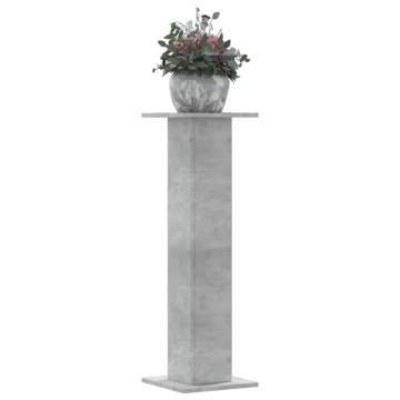 Suport de plante, 2 buc., gri beton, 30x30x95 cm lemn prelucrat - Img 1