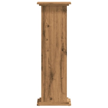 Suport de plante stejar artizanal, 33x33x100 cm, lemn prelucrat - Img 4