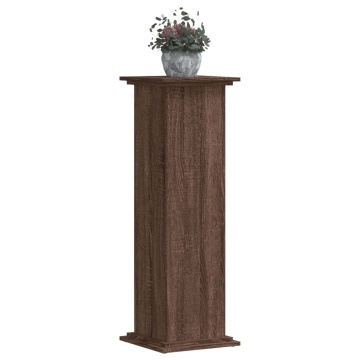 Suport de plante, stejar maro, 33x33x100 cm, lemn prelucrat - Img 3