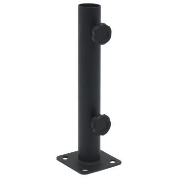 Suport de umbrelă pentru stâlp de Ø32/34/38 mm, negru mat, oțel - Img 1
