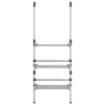 Suport de uscare rufe suspendat, 3 niveluri, aluminiu - Img 3