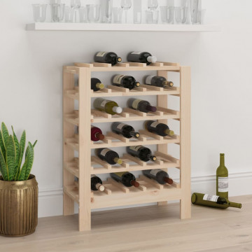 Suport de vinuri, 61,5x30x82 cm, lemn masiv de pin - Img 1