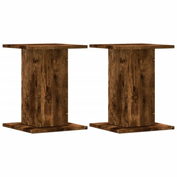 Suport difuzoare 2 buc stejar fumuriu 30x30x40cm lemn prelucrat - Img 2