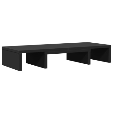 Suport monitor reglabil, negru, 60x24x10,5 cm, lemn prelucrat - Img 2