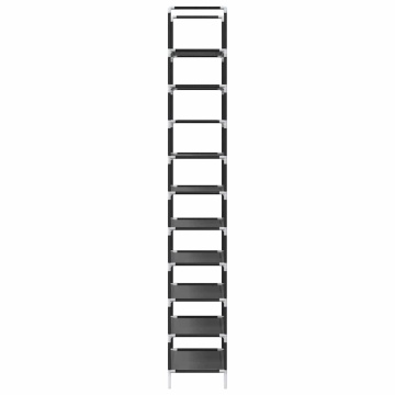 Suport pantofi 10 niveluri negru 44x28x180 cm țesătură nețesă - Img 5