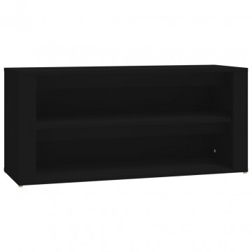 Suport pantofi, negru, 100x35x45 cm, lemn prelucrat - Img 2