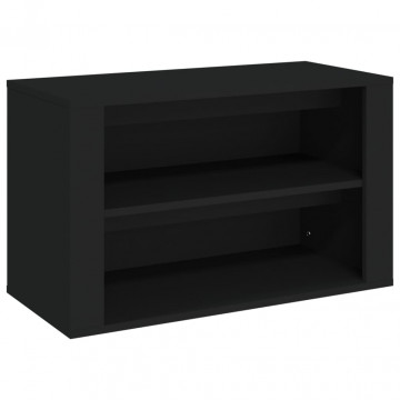 Suport pantofi, negru, 75x35x45 cm, lemn prelucrat - Img 2