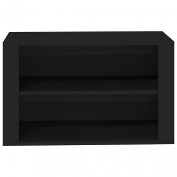 Suport pantofi, negru, 75x35x45 cm, lemn prelucrat - Img 8