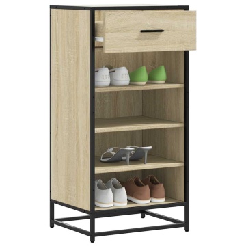 Suport pantofi Stejar Sonoma 48x38x97,5 cm Lemn prelucrat - Img 1