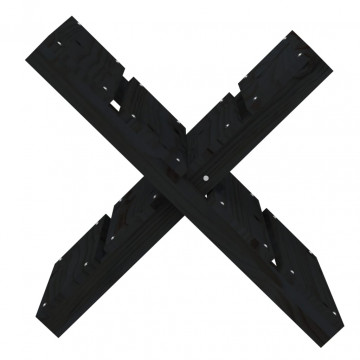 Suport pentru bușteni negru 47x39,5x48 cm lemn masiv de pin - Img 8