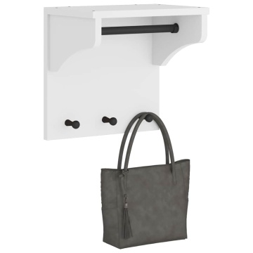 Suport pentru haine SANDNES alb 43x30x42 cm lemn masiv de pin - Img 1