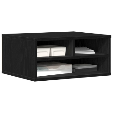 Suport pentru imprimantă Negru Stejar 49x40x22,5 cm Lemn prelucrat - Img 3