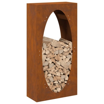 Suport pentru lemne de foc 50x23x100 cm Oțel pentru intemperii - Img 4