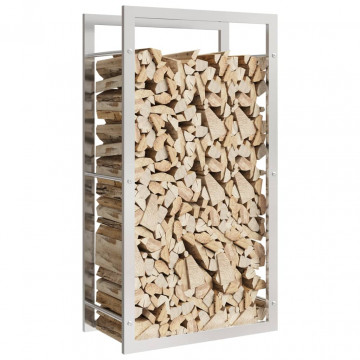 Suport pentru lemne de foc, 50x28x94 cm, oțel inoxidabil - Img 3