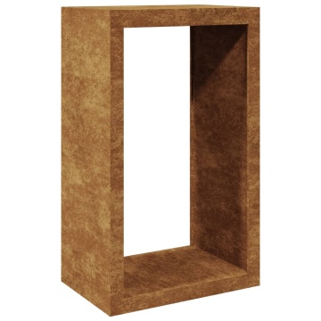 Suport pentru lemne de foc, 60x40x100 cm, oțel corten - Img 2