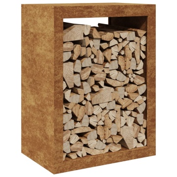 Suport pentru lemne de foc 60x40x80 cm Oțel pentru intemperii - Img 3