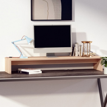 Suport pentru monitor, 100x27x15 cm, lemn masiv de pin - Img 3