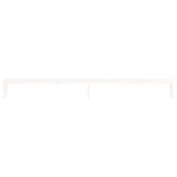 Suport pentru monitor, alb, 100x27x10 cm, lemn masiv pin - Img 5