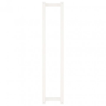 Suport pentru prosoape, alb, 23x18x110 cm, lemn masiv de pin - Img 8