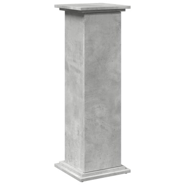 Suport prezentare cu depozitare gri beton 31x30x90 cm lemn - Img 2
