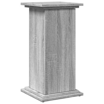 Suport prezentare cu depozitare sonoma gri 31x30x60 cm lemn - Img 2