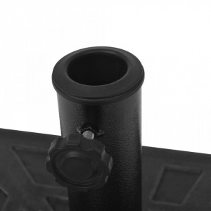Suport umbrelă de soare, rășină, pătrat, negru, 12 kg - Img 6