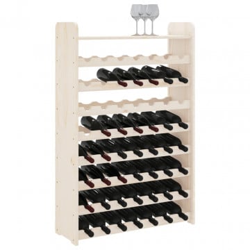 Suport vinuri cu raft superior, 72,5x25x111,5cm, lemn masiv pin - Img 4