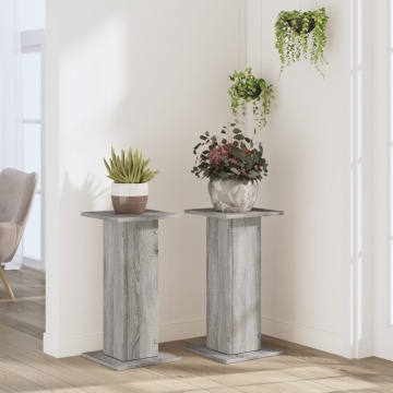 Suporturi de plante 2 buc. gri sonoma 30x30x60cm lemn prelucrat - Img 3