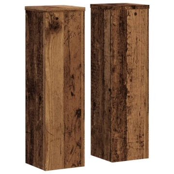 Suporturi de plante 2 buc. lemn vechi 17x17x60cm lemn prelucrat - Img 2