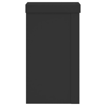 Suporturi de plante, 2 buc., negru, 10x10x18 cm, lemn prelucrat - Img 5
