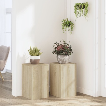Suporturi de plante 2 buc. sonoma 30x30x50 cm lemn prelucrat - Img 1