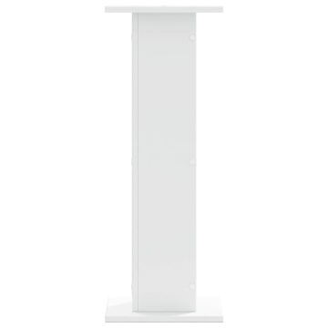 Suporturi difuzoare, 2 buc., alb, 30x30x80 cm, lemn prelucrat - Img 8