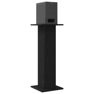Suporturi pentru difuzoare 2 buc Negre Fag 30x30x80 cm Lemn prelucrat - Img 3