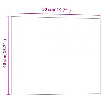 Tablă magnetică de perete neagră, 50x40 cm, sticlă securizată - Img 5