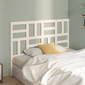 Tăblie de pat, alb, 126x4x104 cm, lemn masiv de pin - Img 1