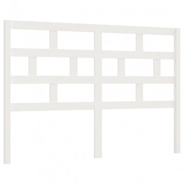 Tăblie de pat, alb, 166x4x100 cm, lemn masiv de pin - Img 2