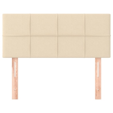 Tăblie de pat, crem, 100x5x78/88 cm, textil - Img 3