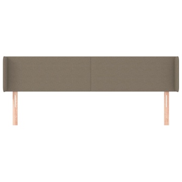Tăblie de pat cu aripioare gri taupe 183x16x78/88 cm textil - Img 3