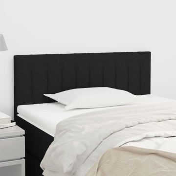 Tăblie de pat, negru, 100x5x78/88 cm, textil - Img 1