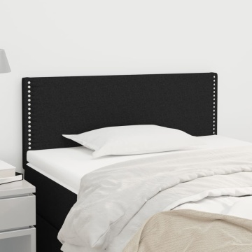 Tăblie de pat, negru, 100x5x78/88 cm, textil - Img 1