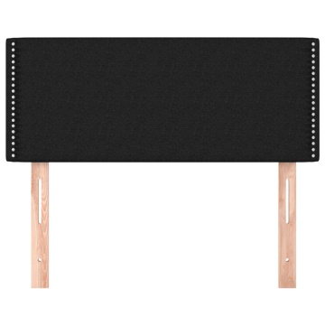 Tăblie de pat, negru, 100x5x78/88 cm, textil - Img 3