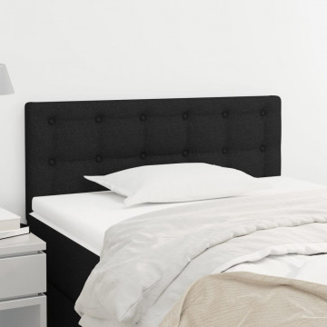 Tăblie de pat, negru, 100x5x78/88 cm, textil - Img 1