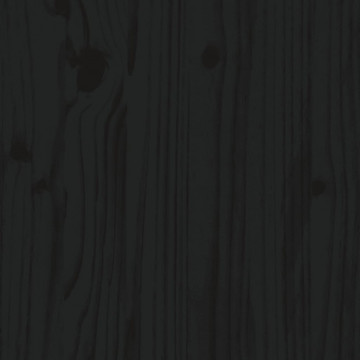 Tăblie de pat, negru, 126x4x100 cm, lemn masiv de pin - Img 6