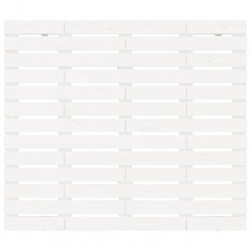 Tăblie de pat pentru perete, alb, 126x3x91,5 cm, lemn masiv pin - Img 4