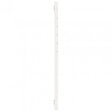 Tăblie de pat pentru perete, alb, 96x3x91,5 cm, lemn masiv pin - Img 8