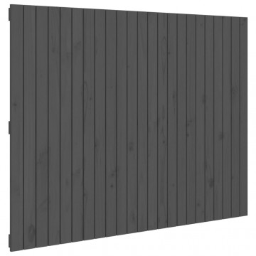 Tăblie de pat pentru perete, gri, 146,5x3x110 cm lemn masiv pin - Img 2