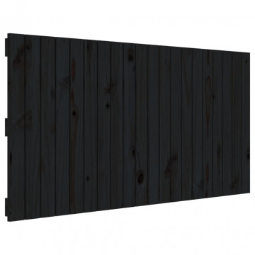Tăblie de pat pentru perete, negru, 127,5x3x60 cm - Img 2